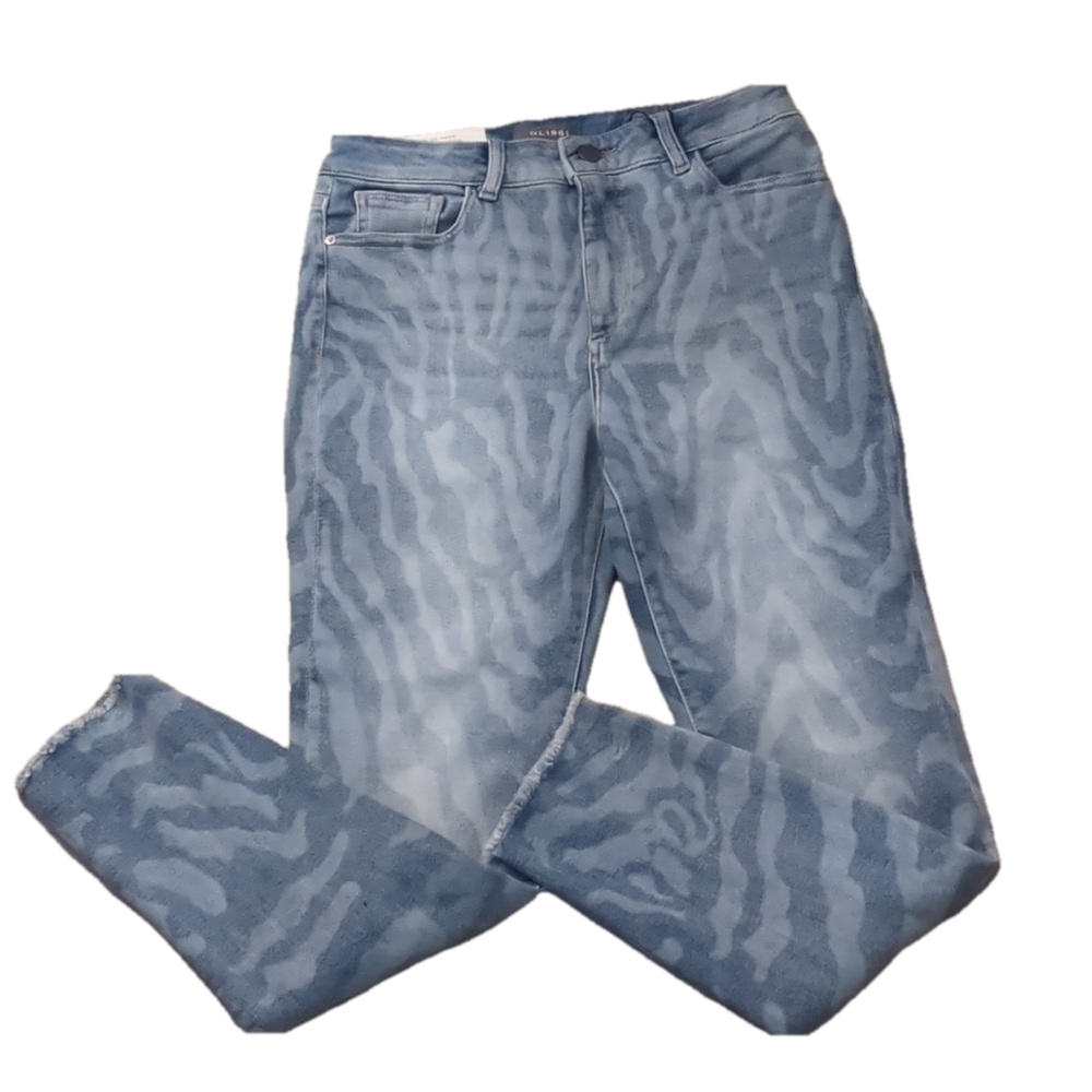 DL 1961 Farrow high rise crop skinny fringe ankle jeans size 29